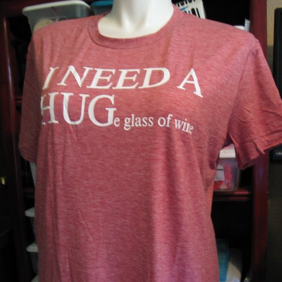 BOGO Funny Wine T-Shirt XXL in red/pink NIP BOGO - Picture 2 of 4